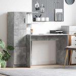 Novaro Asztal Beton Szürke 133.5 x 50 x 124 cm 2 db