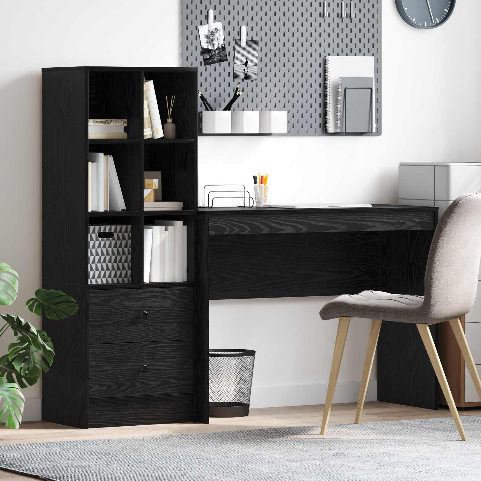 Novaro Asztal Fekete tölgy 145,5 x 40 x 127 cm 2 db