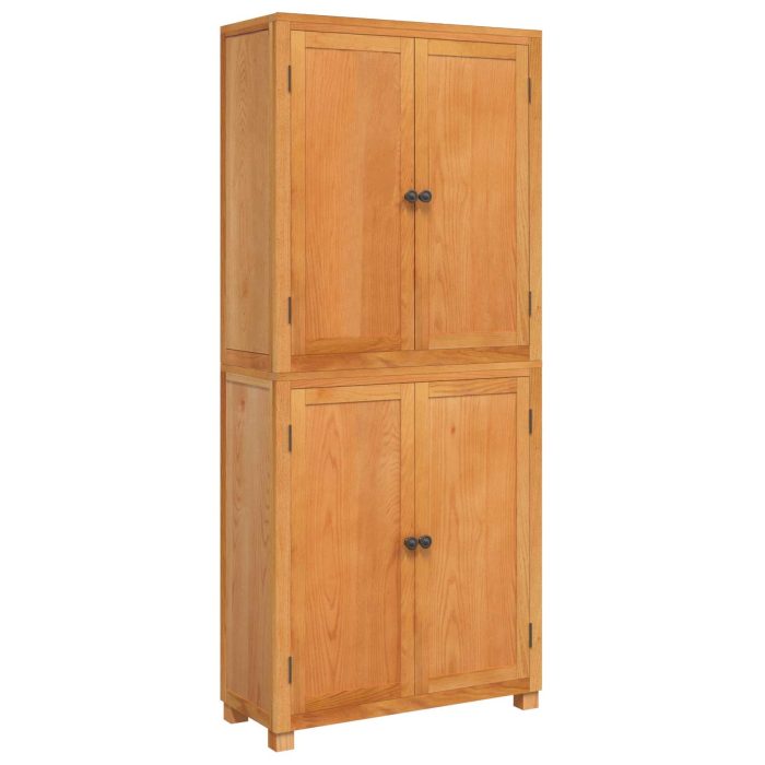 Novaro Tároló bútor készlet ajtóval 2 db Természetes 80 x 35 x 185 cm - Image 2