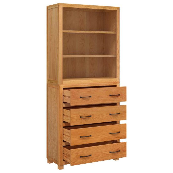 Novaro Tároló bútor készlet fiókkal 2 db Természetes 80 x 35 x 185 cm - Image 6