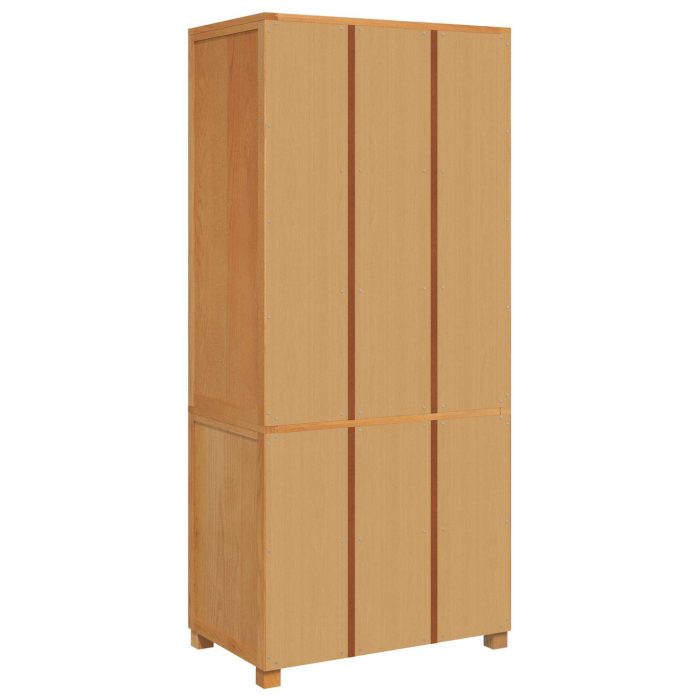 Novaro Tároló bútor készlet 2 db Barna 80 x 50 x 180 cm Tömör Tölgyfa - Image 9