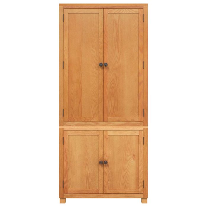 Novaro Tároló bútor készlet 2 db Barna 80 x 50 x 180 cm Tömör Tölgyfa - Image 7