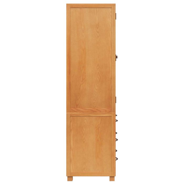 Novaro Tároló bútor készlet 2 db Barna 80 x 50 x 180 cm Tömör Tölgyfa - Image 8