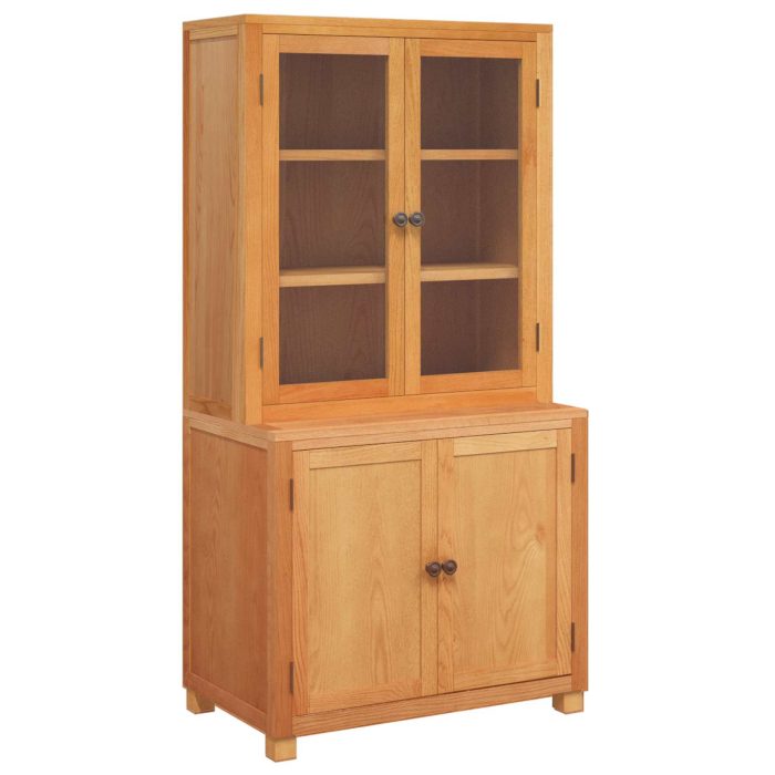 Novaro Tároló bútor készlet 2 db Barna 80 x 50 x 160 cm Tömör Tölgyfa - Image 2