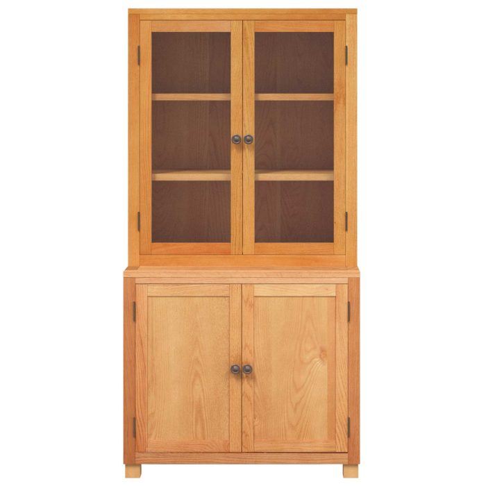 Novaro Tároló bútor készlet 2 db Barna 80 x 50 x 160 cm Tömör Tölgyfa - Image 7