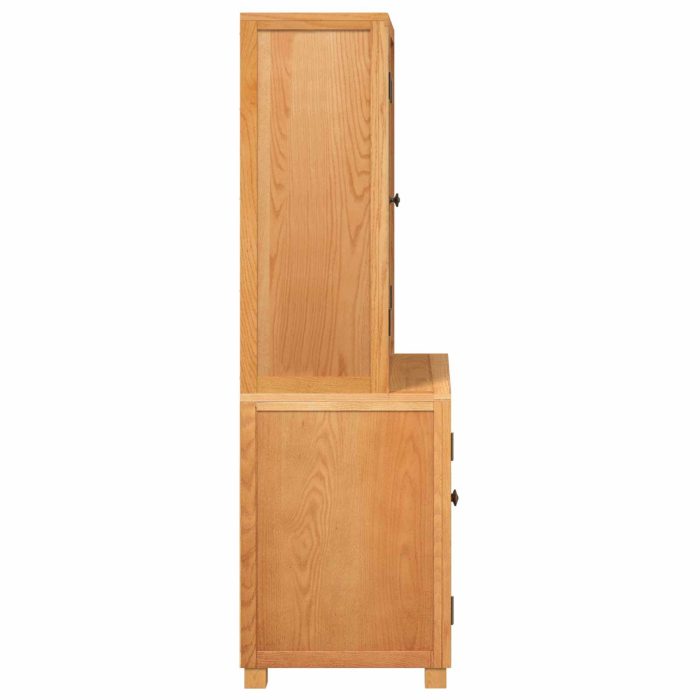 Novaro Tároló bútor készlet 2 db Barna 80 x 50 x 160 cm Tömör Tölgyfa - Image 8