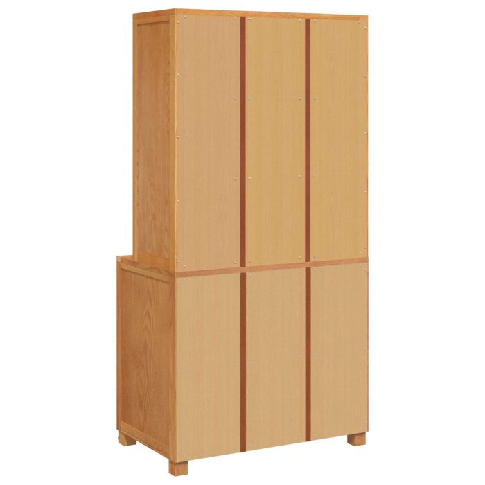 Novaro Tároló bútor készlet 2 db Barna 80 x 50 x 160 cm Tömör Tölgyfa - Image 9