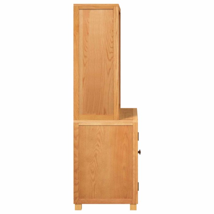 Novaro Tároló bútor készlet 2 db Barna 80 x 50 x 160 cm Tömör Tölgyfa - Image 8