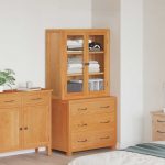 Novaro Tároló bútor készlet 2 db Barna 80 x 50 x 160 cm Tömör Tölgyfa