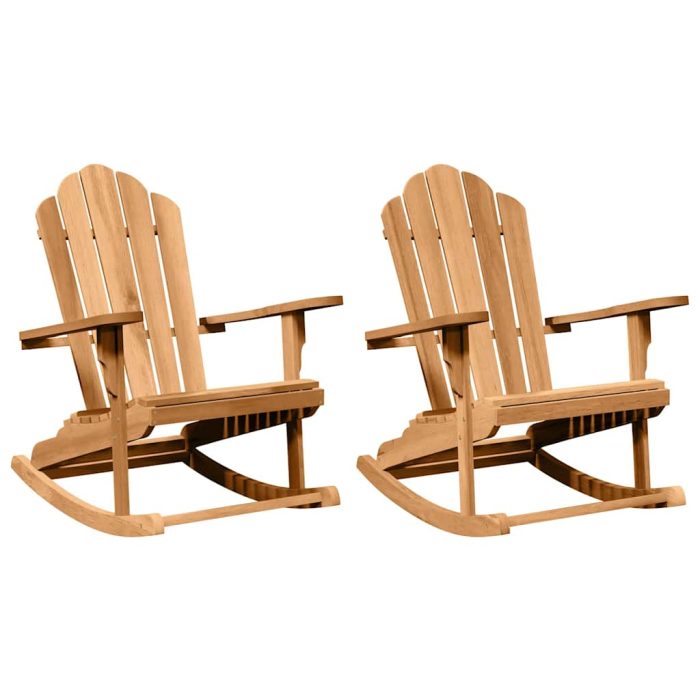 Novaro Adirondack hintaszék 2 db Barna Tömör tíkfa - Image 2