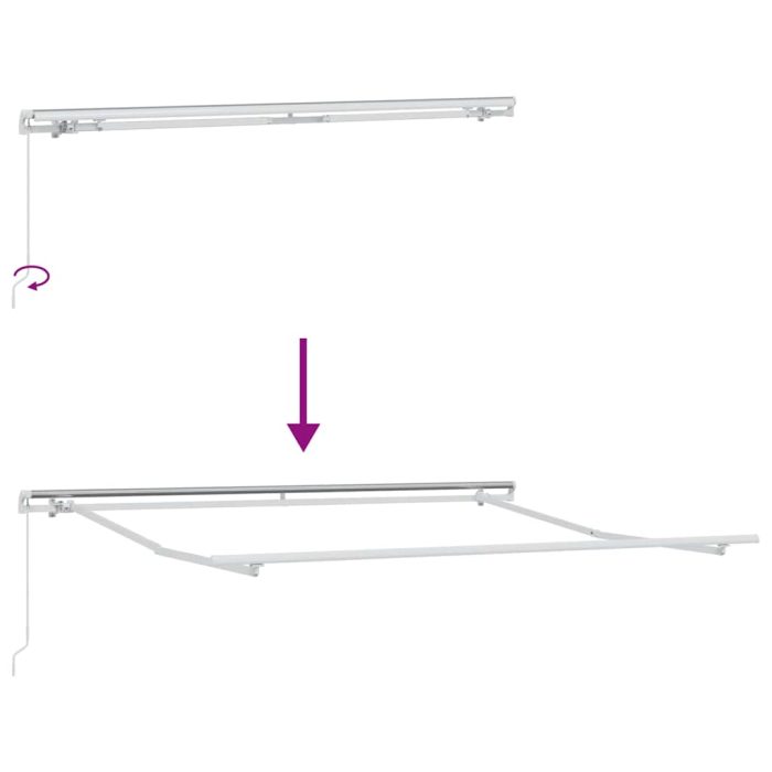 Novaro Behúzható napellenző Narancs és Barna 350 x 250 cm - Image 9