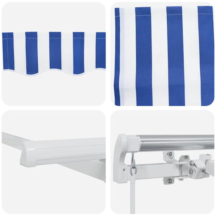 Novaro Behúzható napellenző Kék és Fehér 600 × 300 cm - Image 10
