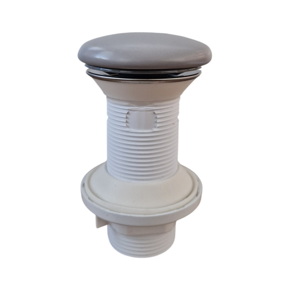 Klikk - klakk leeresztő - MATT SZÜRKE - porcelán - túlfolyó NÉLKÜLI mosdókagylóhoz - 5/4" - Ø 73 mm