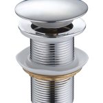Klikk - klakk leeresztő - KEREK - KRÓM - túlfolyó NÉLKÜLI modókagylóhoz 5/4" - Ø 67 mm