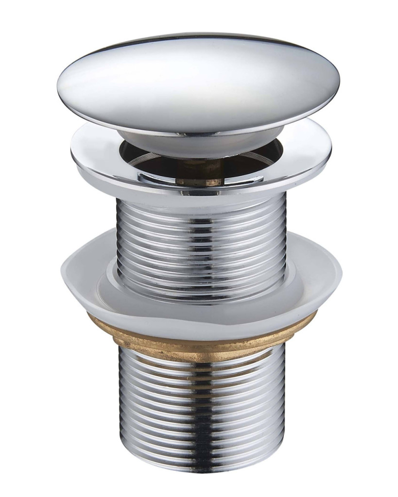 Klikk - klakk leeresztő - KEREK - KRÓM - túlfolyó NÉLKÜLI modókagylóhoz 5/4" - Ø 67 mm