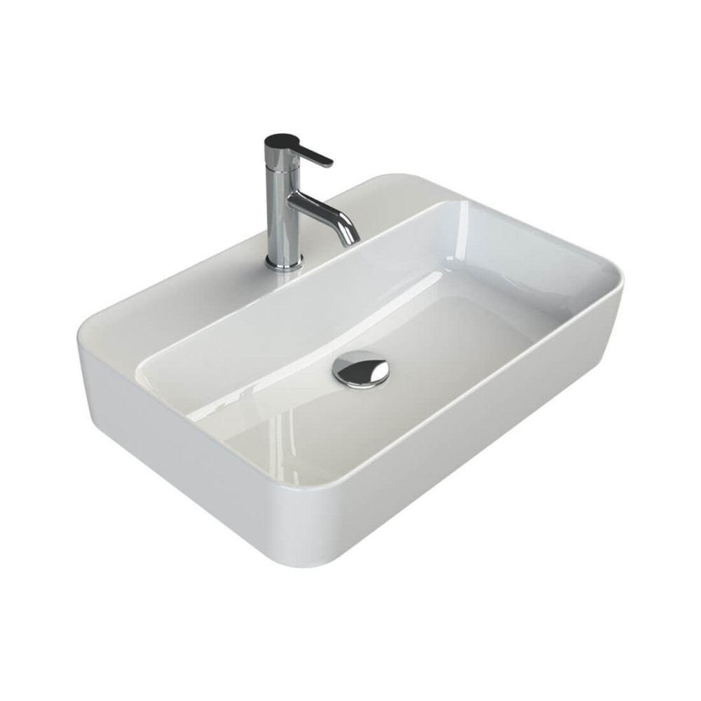 CeraStyle HERA - PULTRA ültethető - Top Counter - porcelán mosdó - 60 x 42 cm