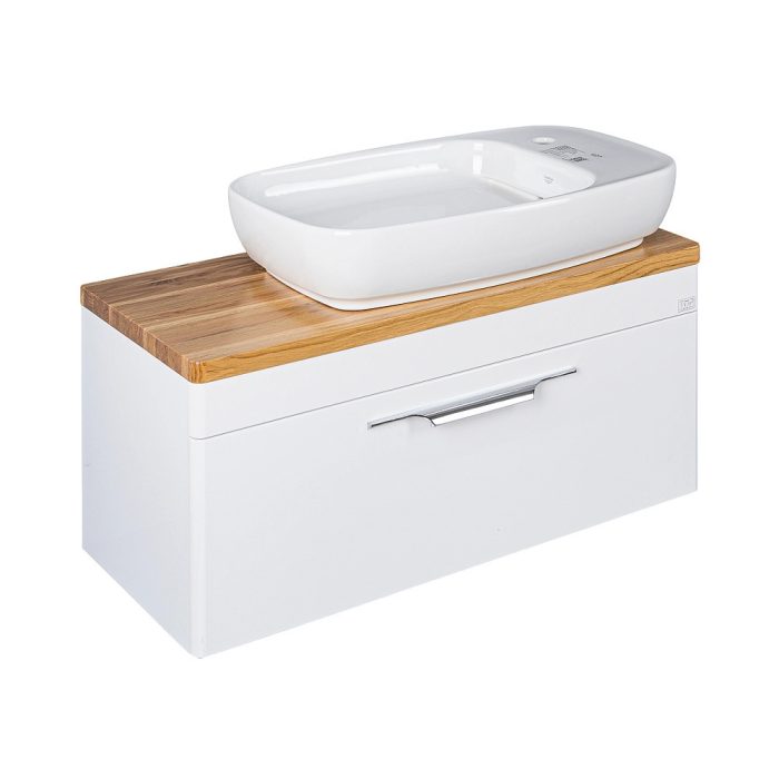 CeraStyle NEW NOVA - PULTRA ültethető - Top Counter - mosdó rejtett leeresztővel - 70 x 42 cm