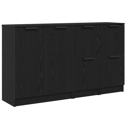 Novaro Széf 3 db Fekete tölgy 120 x 30 x 70 cm Szerelt Fa