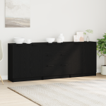 Novaro Széf 3 db Fekete tölgy 180 x 30 x 70 cm Szerelt Fa